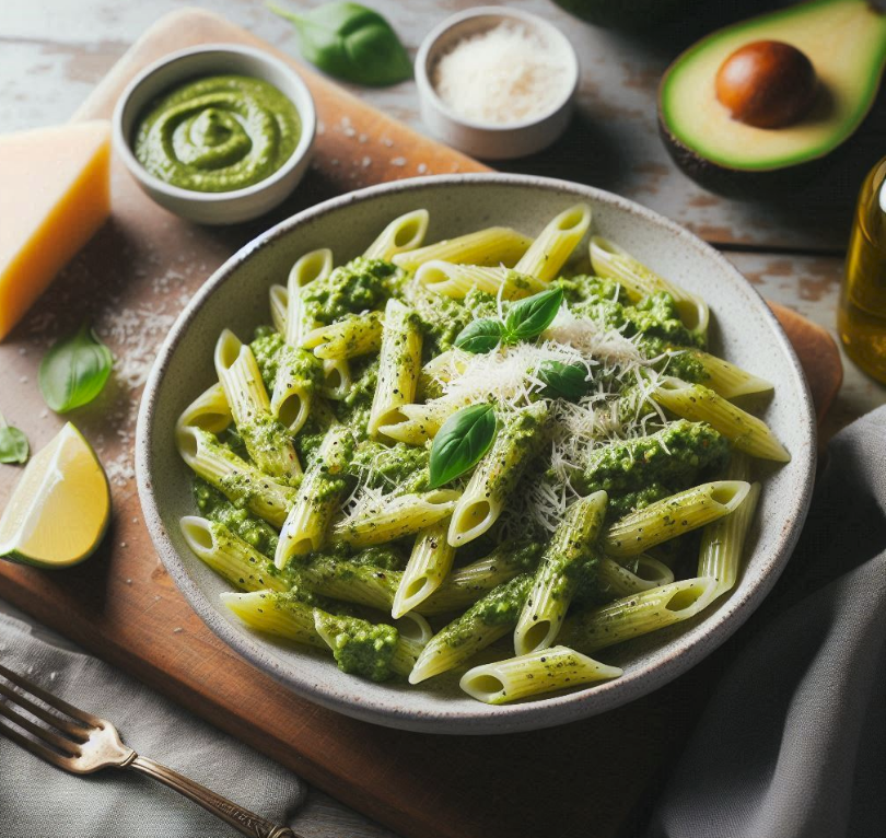 Pasta con aguacate