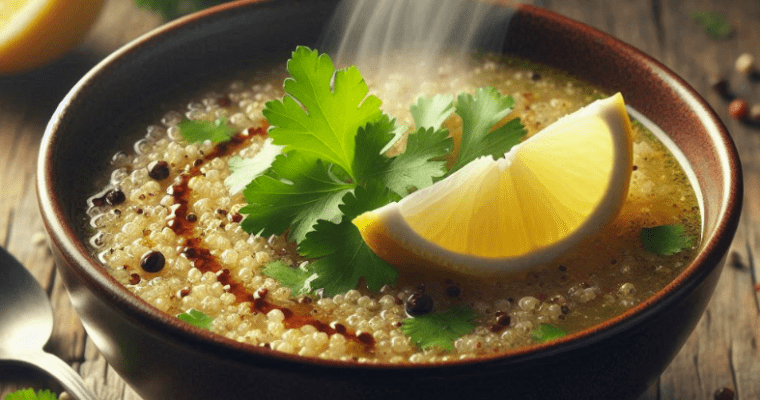 Sopa de quínoa